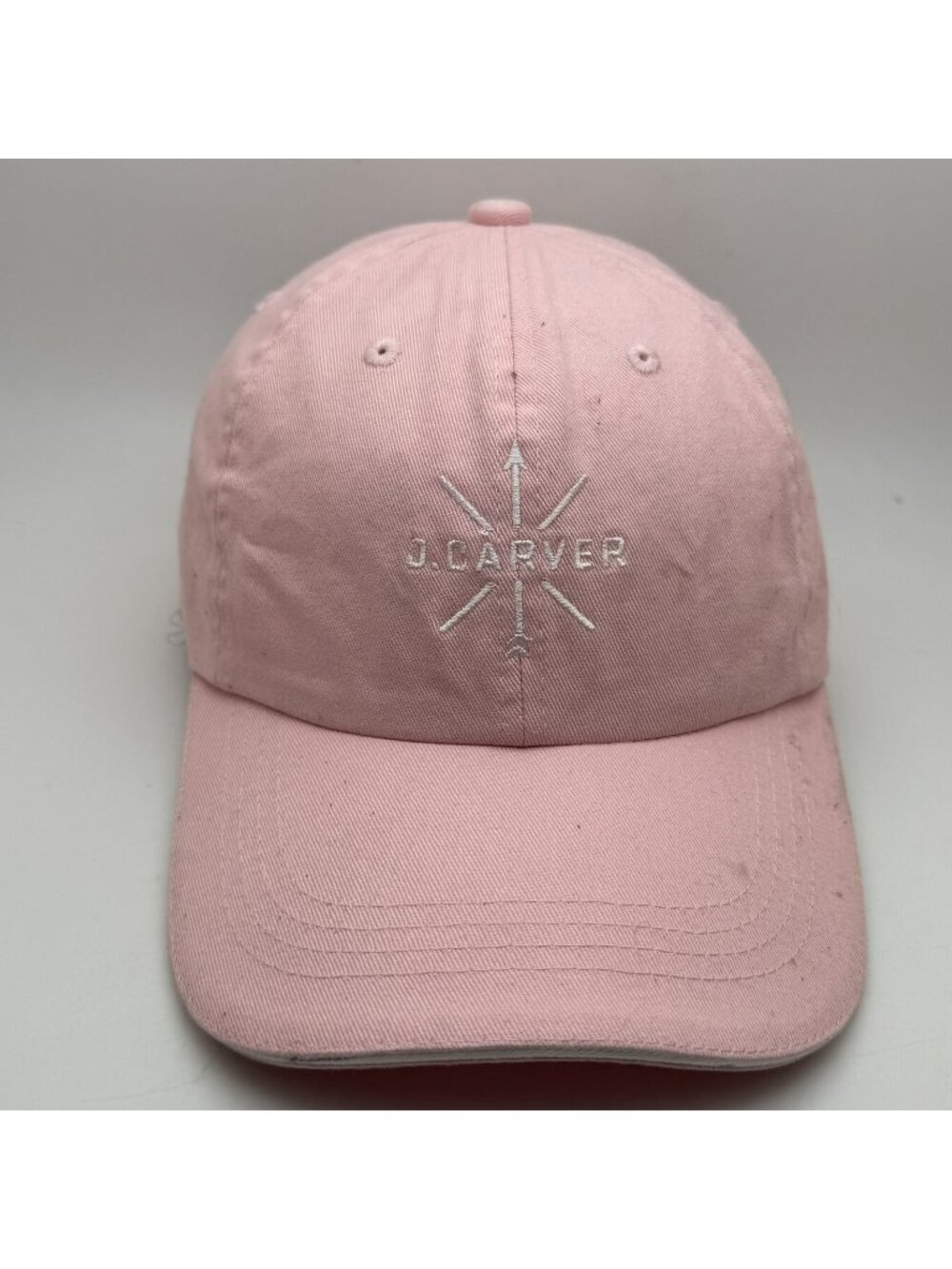 J. Carver Distillery Baseball Cap Hat Port Authority Pink Waconia MN Embroidered